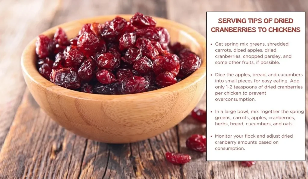 serving tips of cranberries