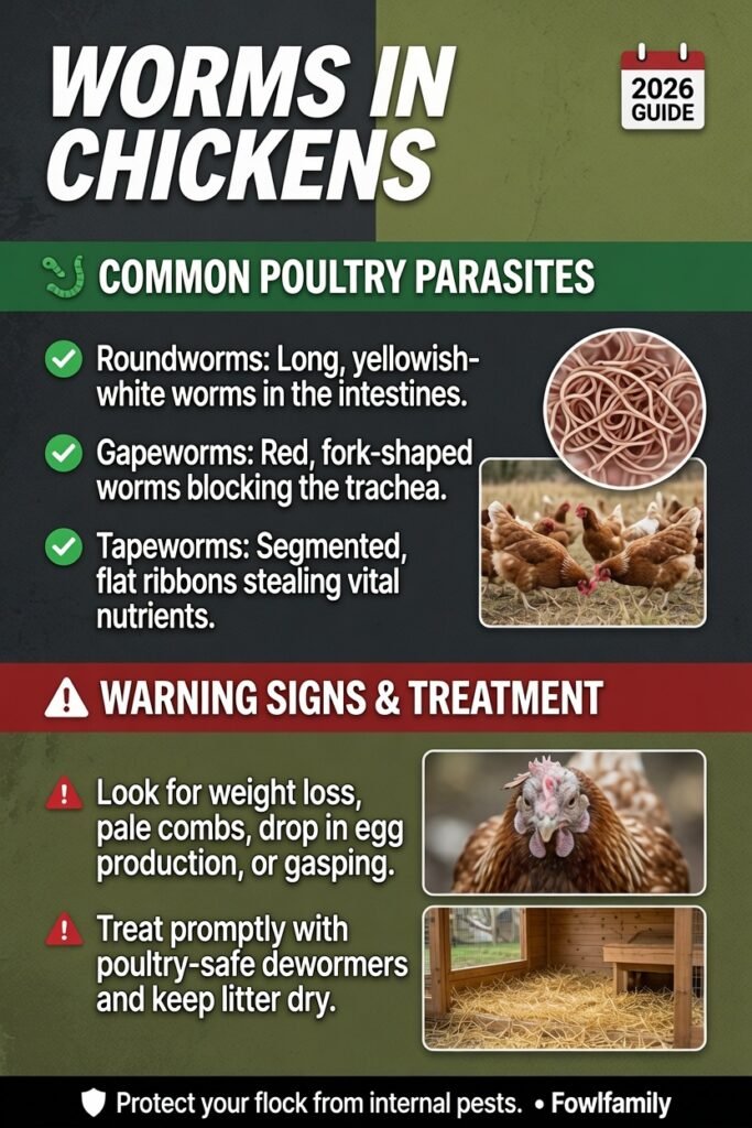 WORMS IN CHICKENS Infographic