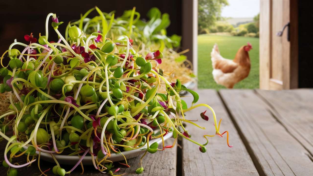 how to grow sprouts for chickens