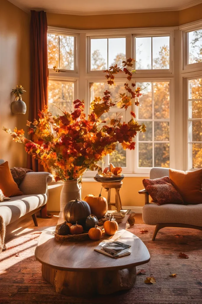 Autumnal Florals for Fall Living Room