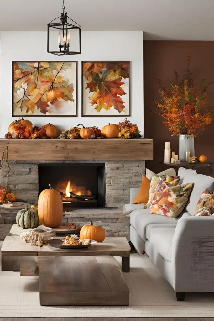 Seasonal Artwork for Fall Living Room
