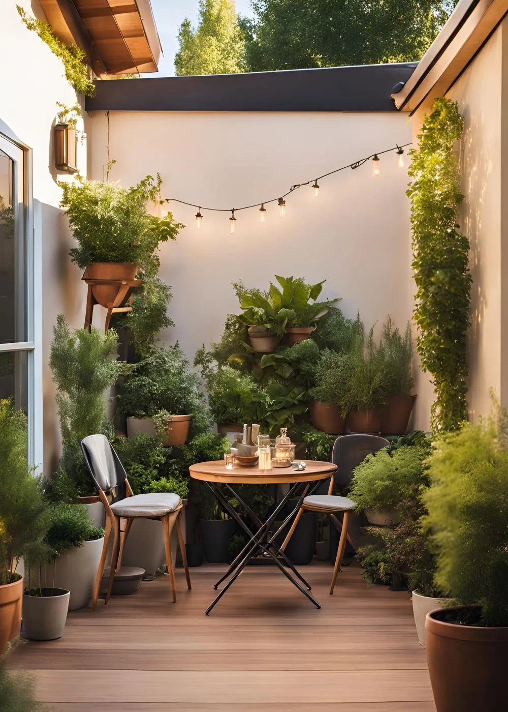 Small Deck or Patio in Tiny Backyard Design