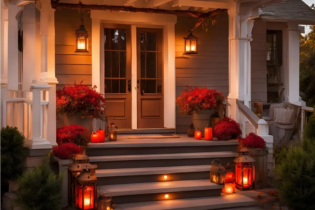 Berry Branches and Lanterns