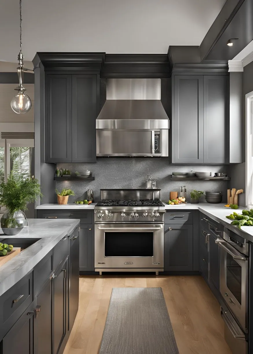 Charcoal and Stainless Steel color for Kitchen