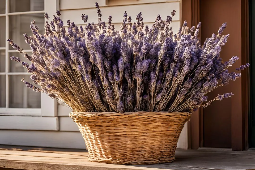 Dried Lavender and Cotton Stems