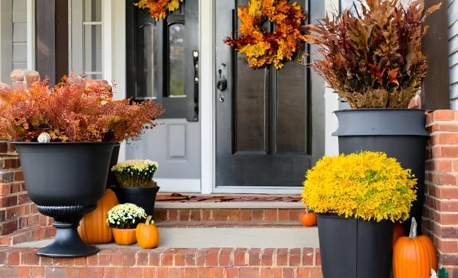 Fall Planters for Front Porch