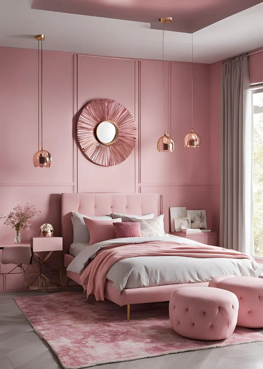 Incorporate Metallic Pink Accents for a Modern Twist