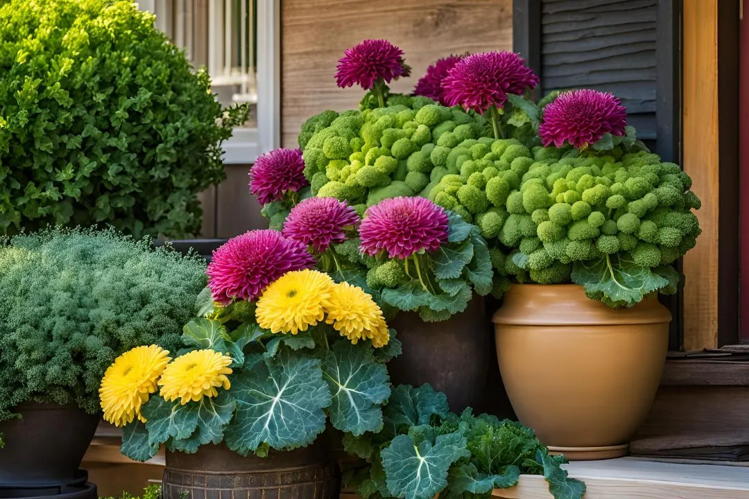 Kale and Chrysanthemum Mix