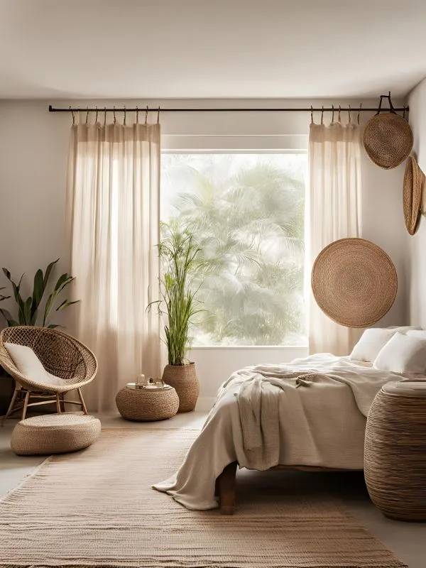 Neutral Color Palette with Earthy Tones for Boho Bedroom