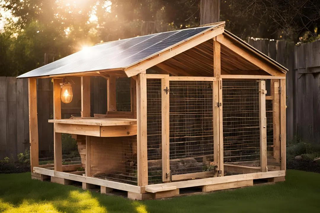 Pallet Coop with Solar-powered Lighting