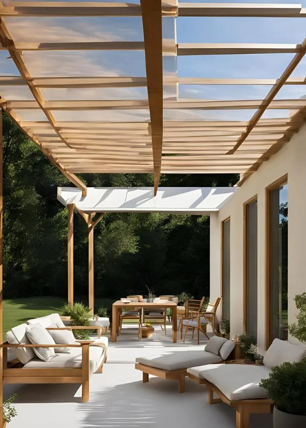 Pergolas with Retractable Roofs for Backyard