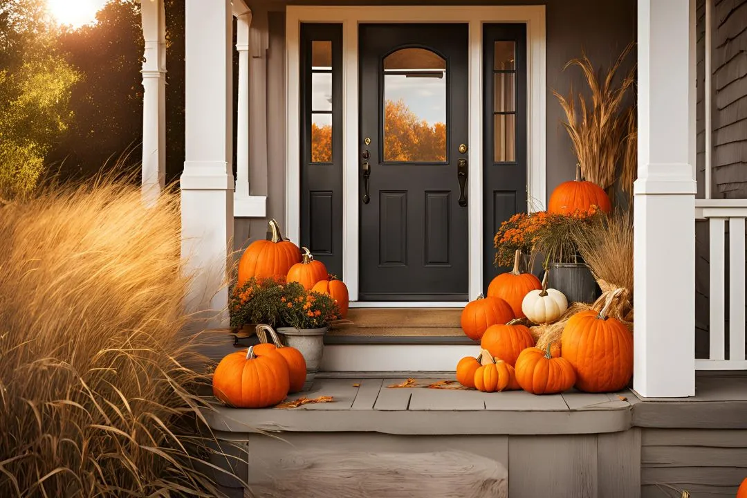 Pumpkins and Tall Grasses