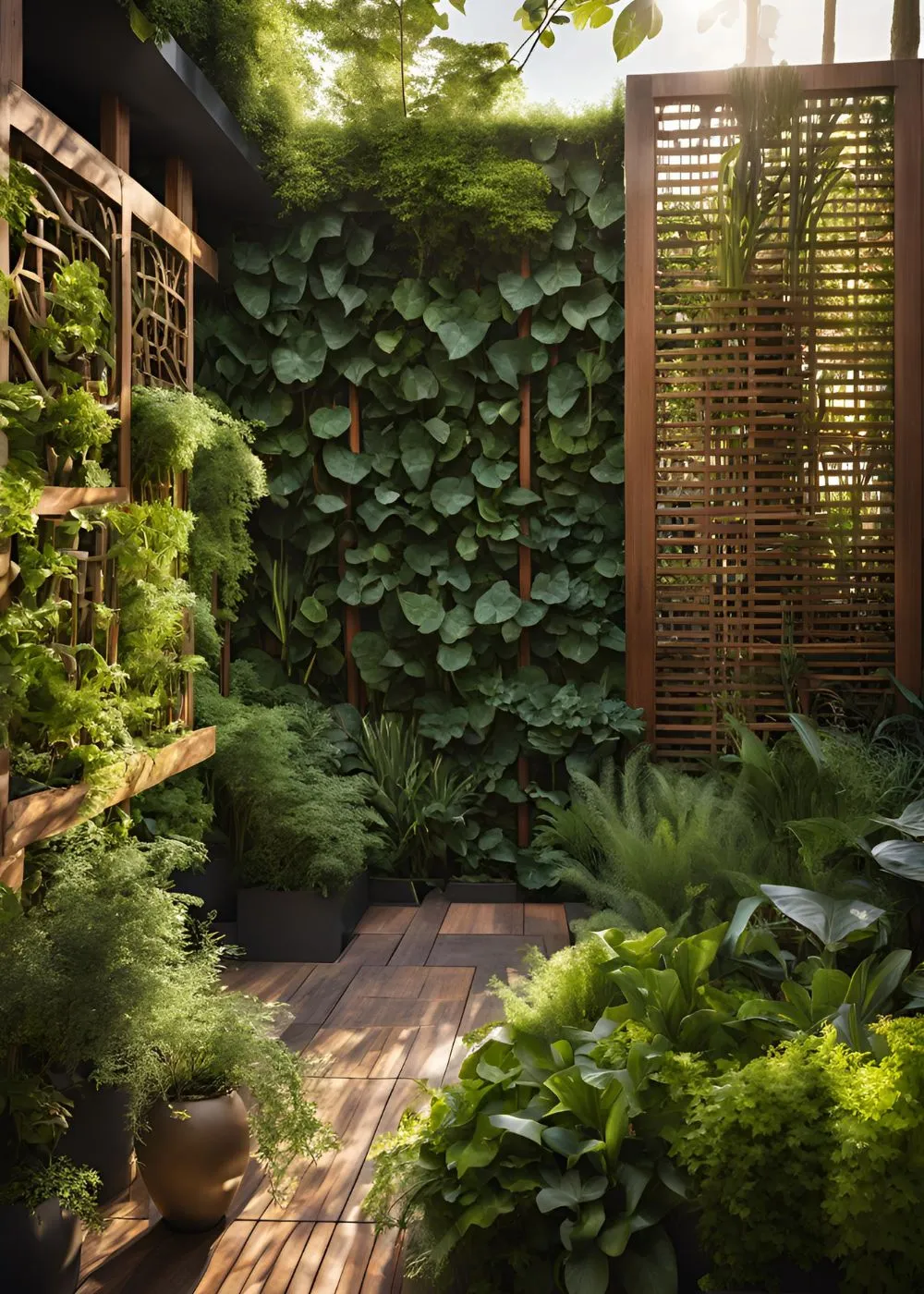 Vertical Gardens with Privacy Panels