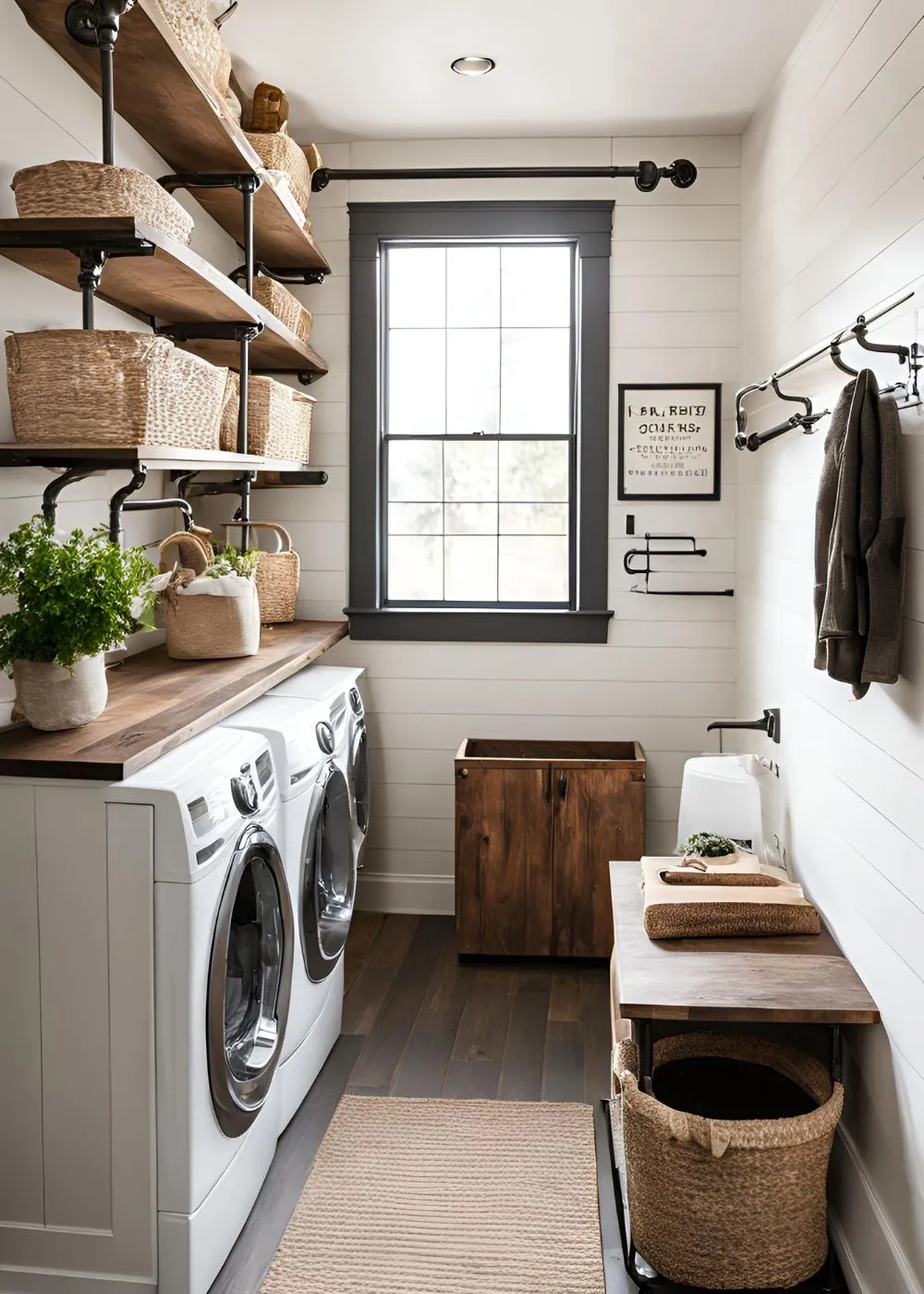 Wood and Pipe Shelving