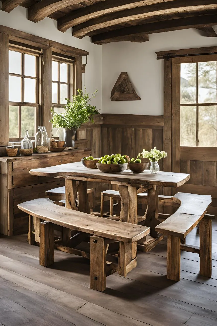 Rustic Wooden Furniture for Antique Farmhouse Decor