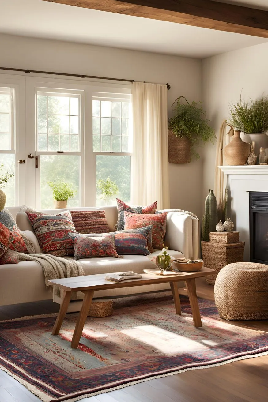 Add Global-Inspired Patterns for Farmhouse Decor