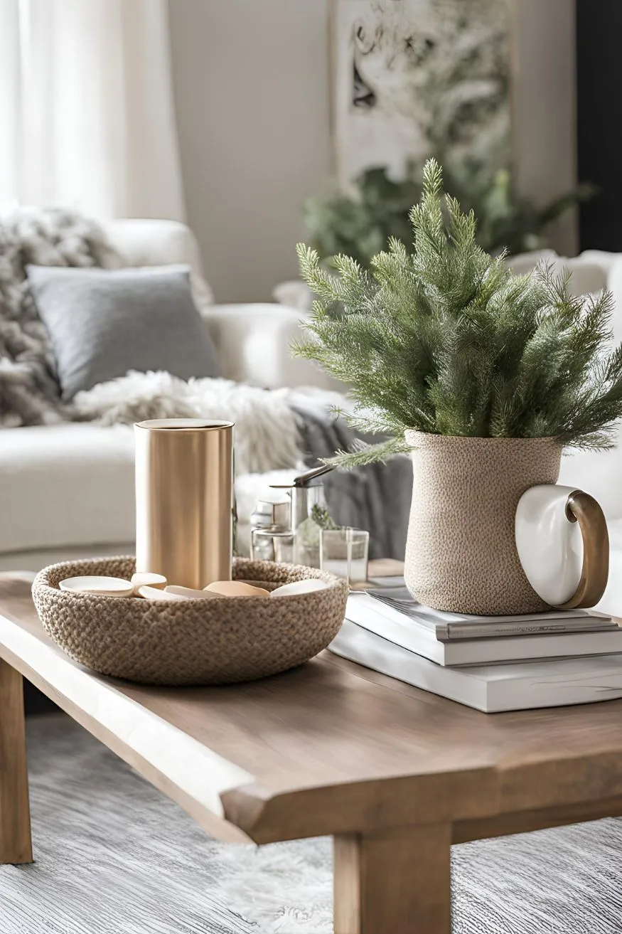 Add a Soft Touch with a Throw Blanket for Creative Coffee Table Decor Ideas