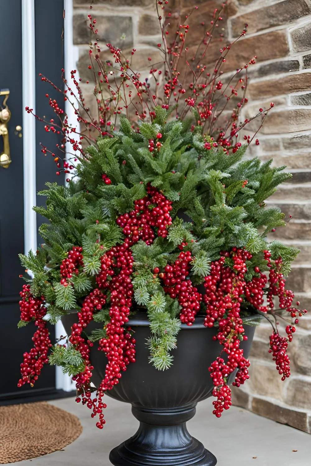 Berry-Packed Beauty For Winter Planters Front Porch