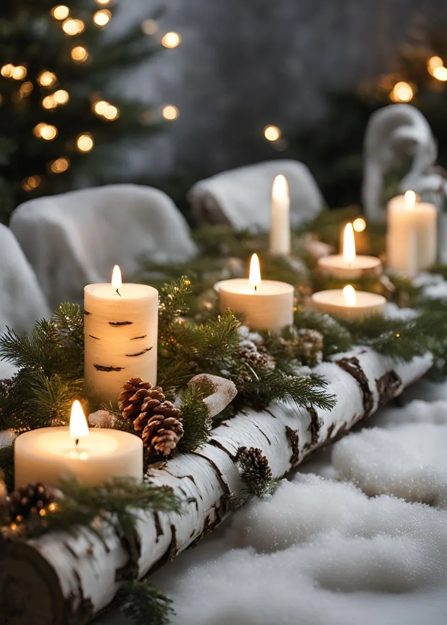 Birch Log Candle Holders