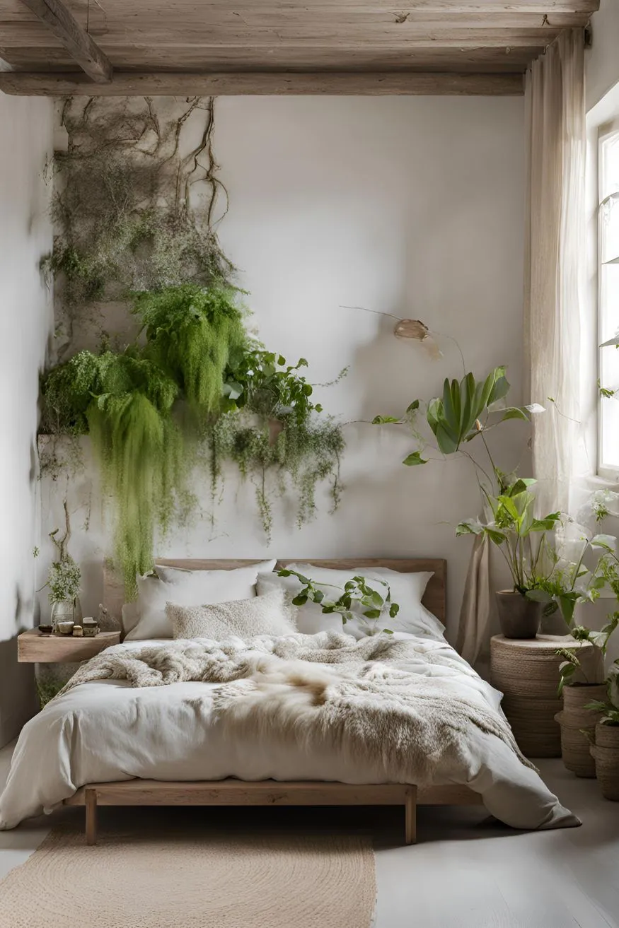 Botanical Elements in Wabi Sabi Bedroom Design