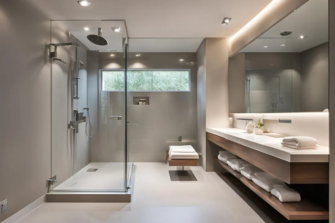 Compact Shower with Bench