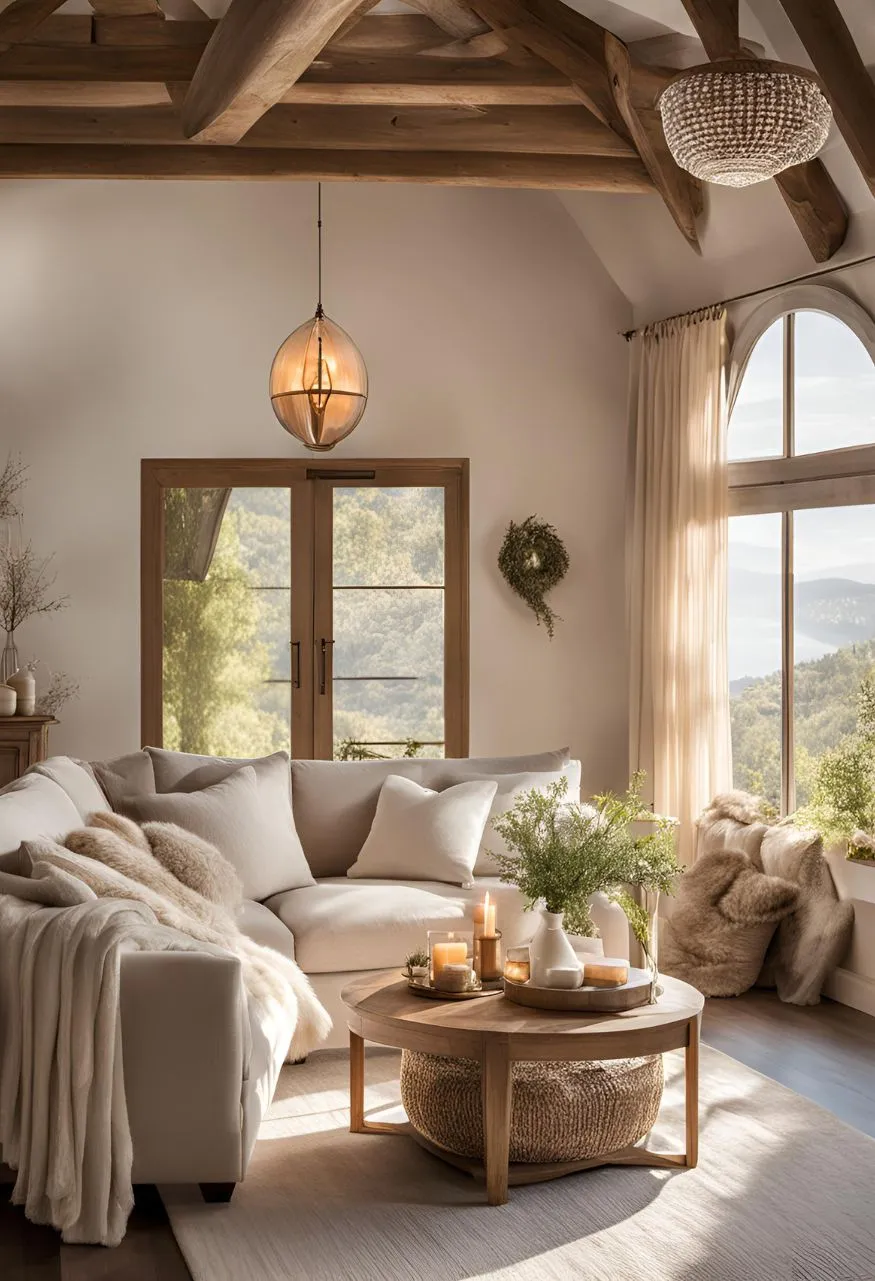 Start with Soft, Neutral Colors Cozy Cottage Living Room