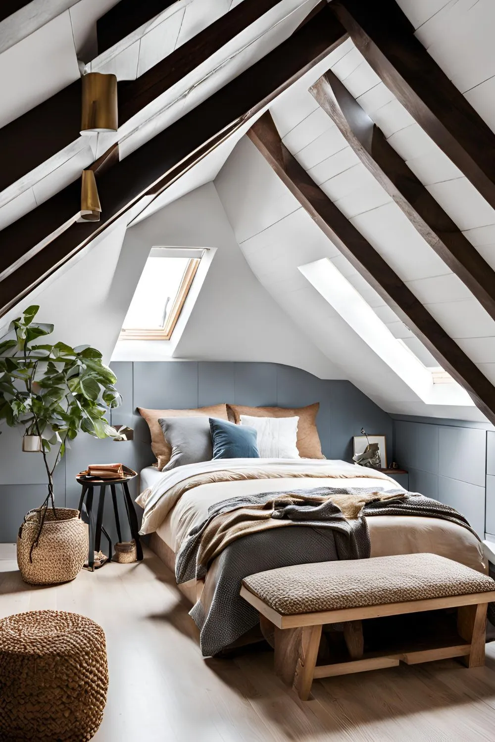 Create a Statement Wall for Small Attic Bedroom