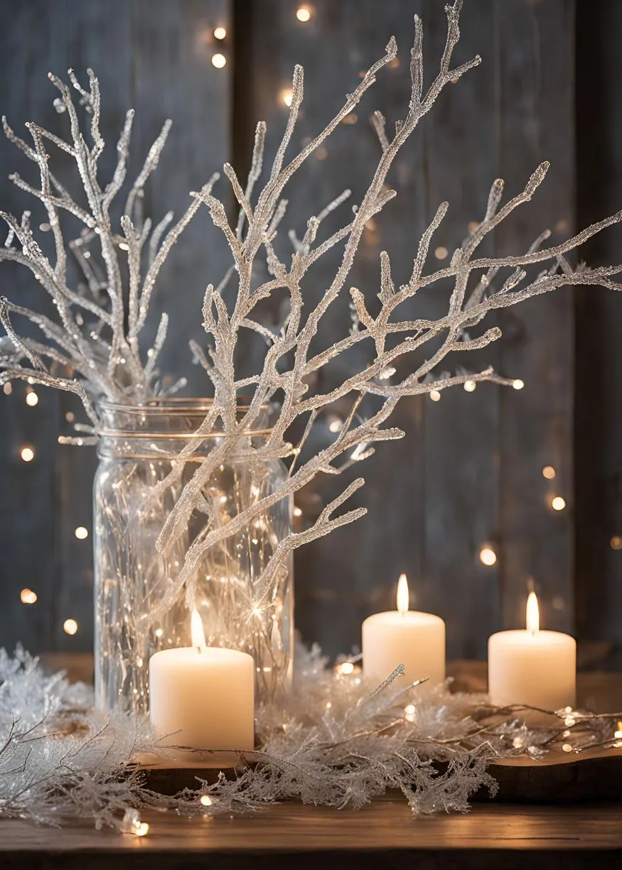 Crystal-Encrusted Branches