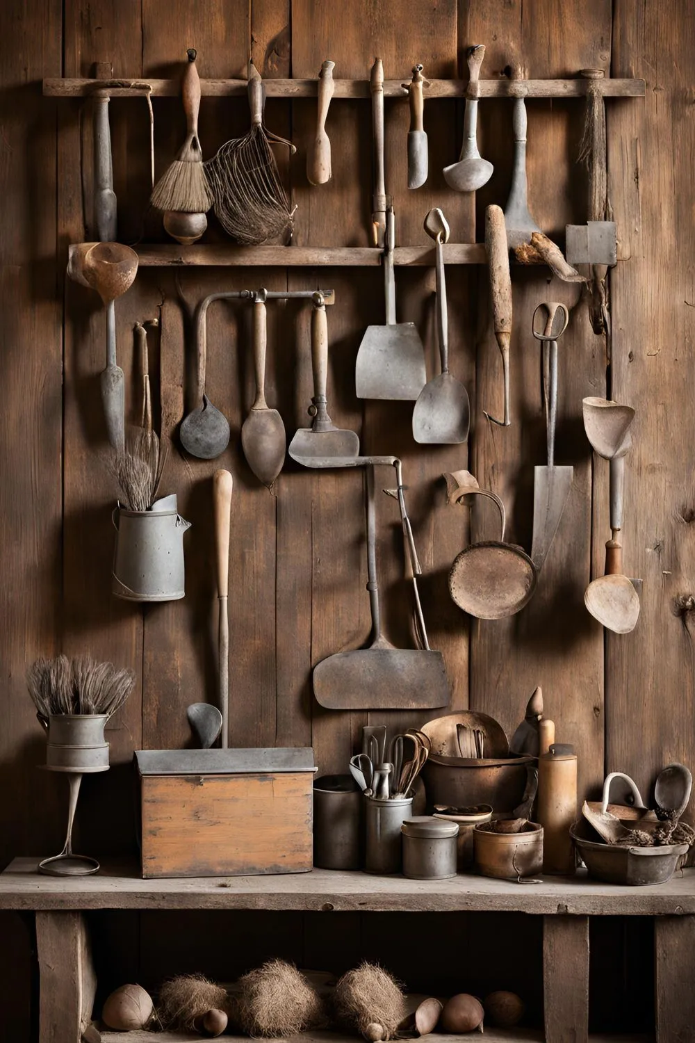Display Old Farm Tools or Utensils