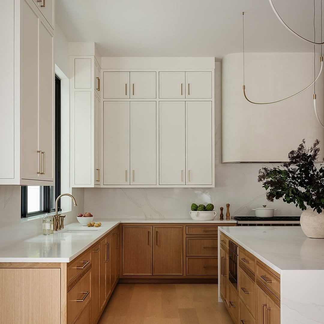 Elegant White with Inspiring Kitchen Cabinet
