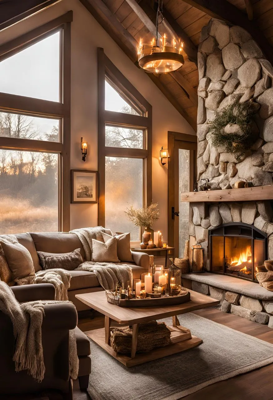 Embrace Wood Accents Cozy Cottage Living Room
