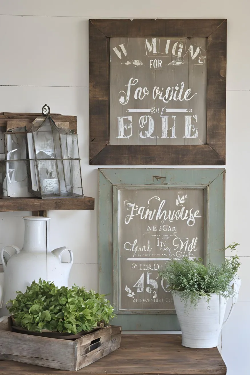 Farmhouse Signs and Wall Art for Antique Farmhouse Decor