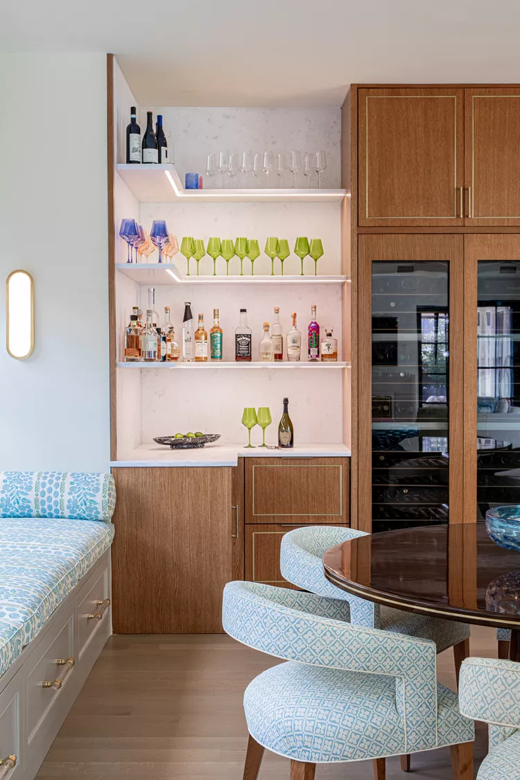 Floating Shelves Display in Small Dining Room Decor