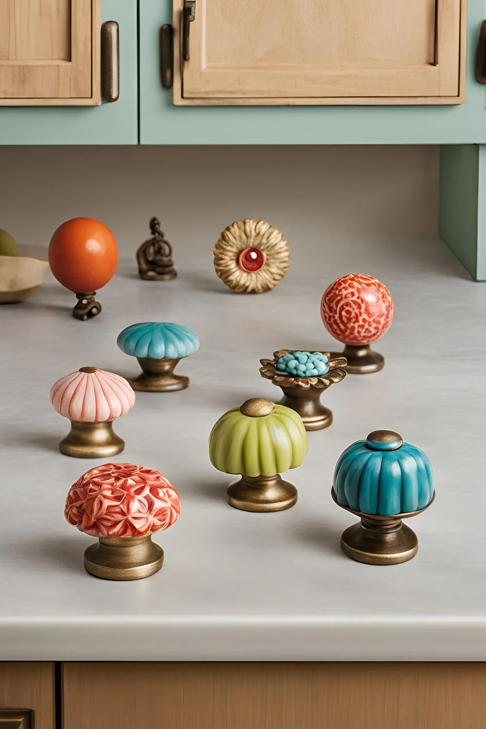 Fun Cabinet Knobs and Drawer Pulls for Kitschy Kitchen