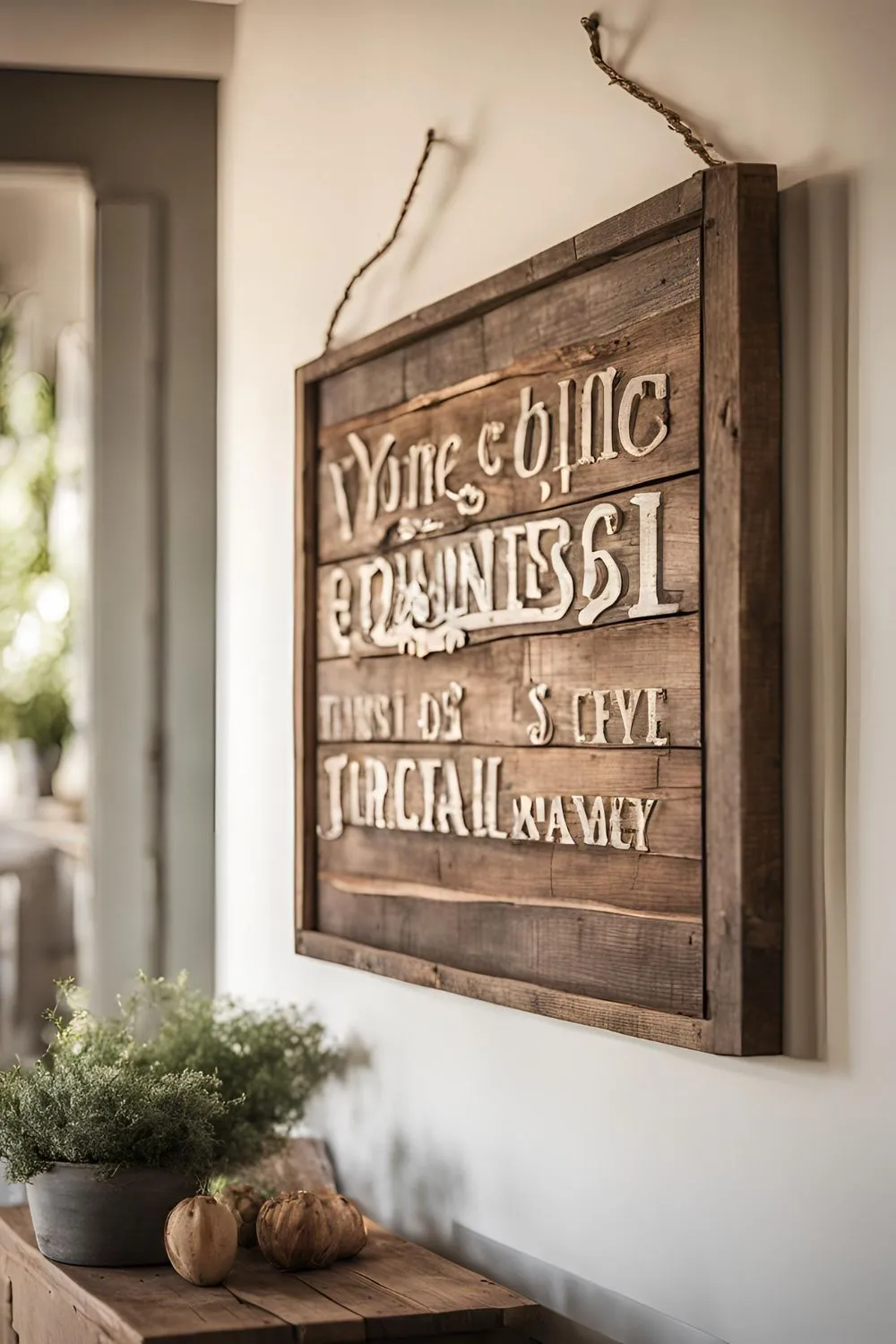 Hang a Reclaimed Wood Sign