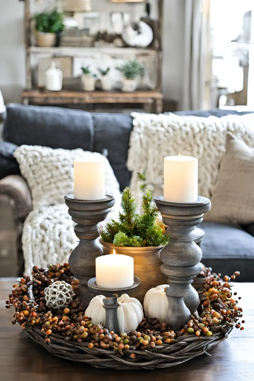 Highlight Seasonal Decor for Creative Coffee Table Decor Ideas