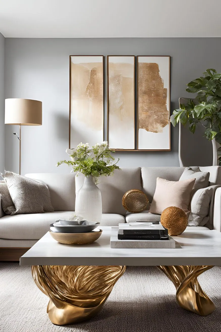 Include a Statement Sculpture for Creative Coffee Table Decor Ideas