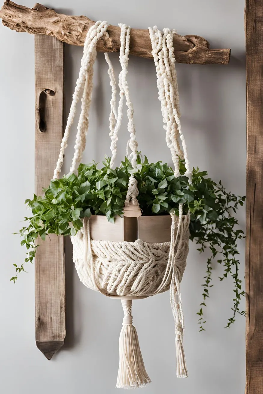 Incorporate Macramé Accents for Farmhouse Decor