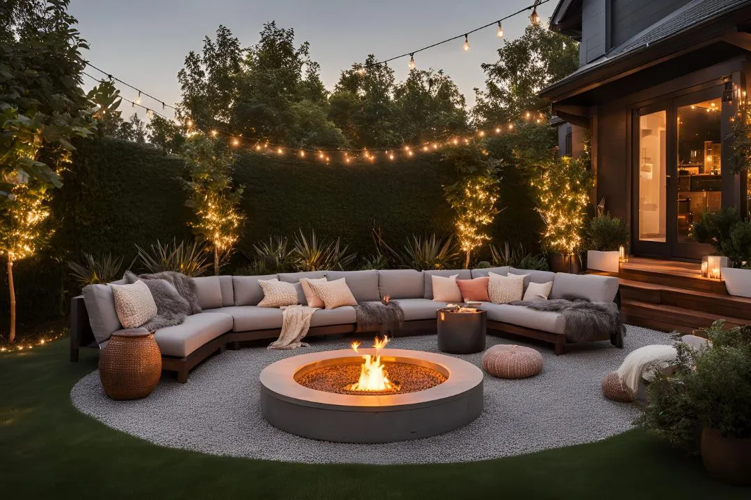 Modern Fire Pit Lounge