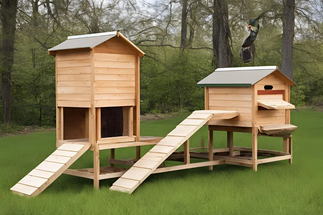 Multi-Level Roosting System for winter Duck Coop
