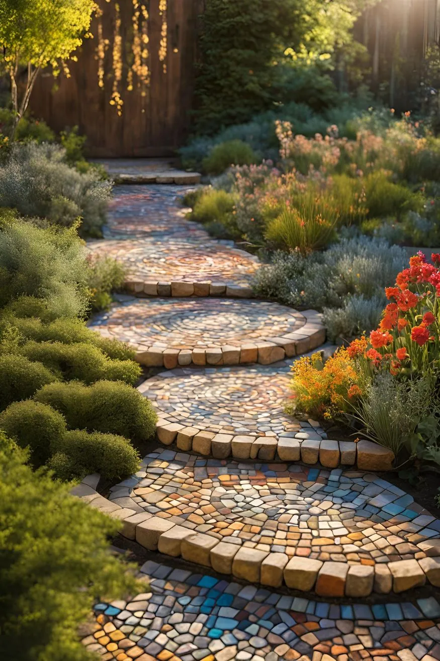 Natural Stone Mosaic For Cheap Walkway