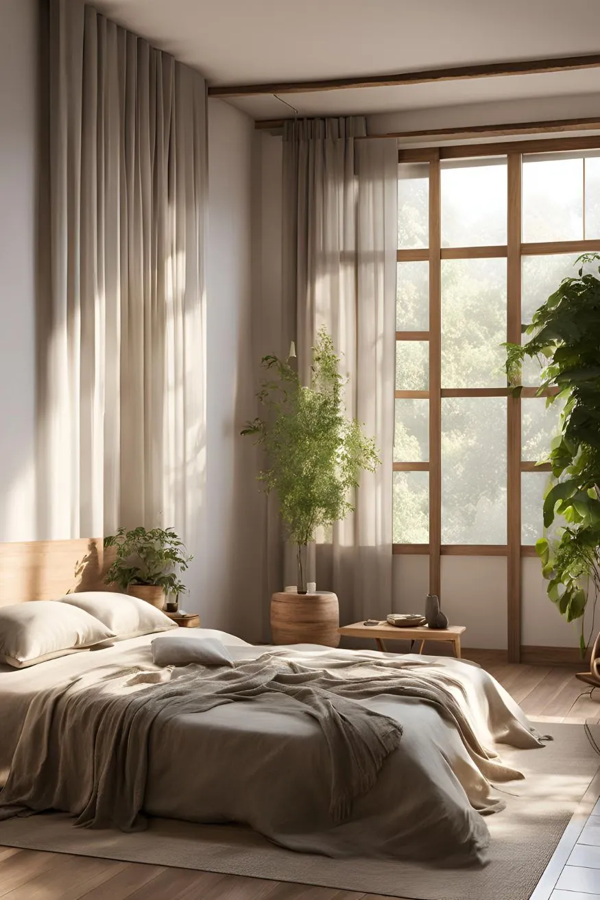 Natural Ventilation in Wabi Sabi Bedroom Design