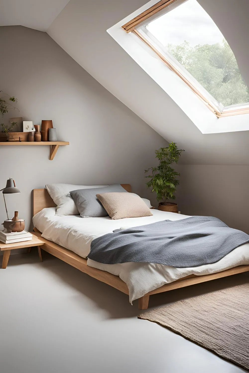Opt for Low Furniture for Small Attic Bedroom