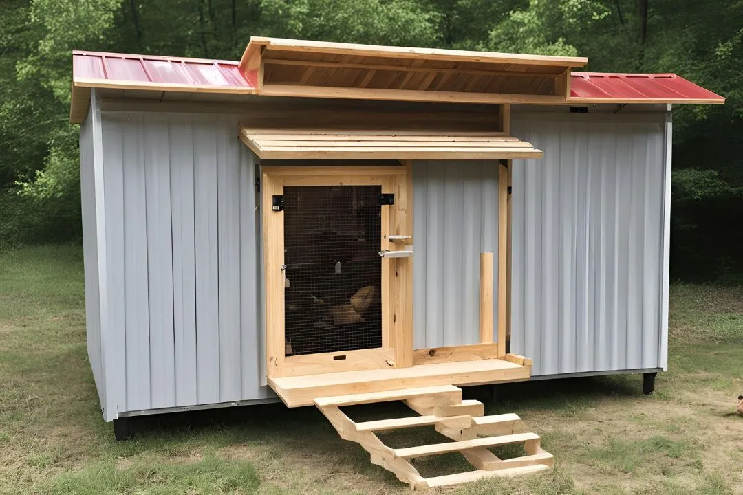 Protected Food Storage System for winter Duck Coop