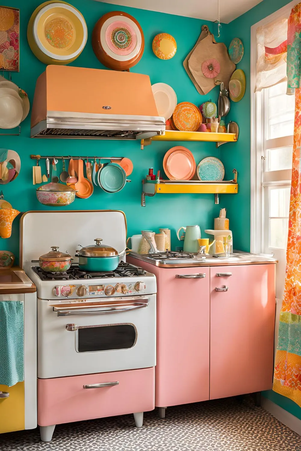 Retro Patterns and Colors for Kitschy Kitchen