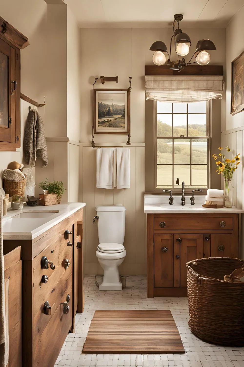 Rustic Hardware Upgrades for Farmhouse Bathroom