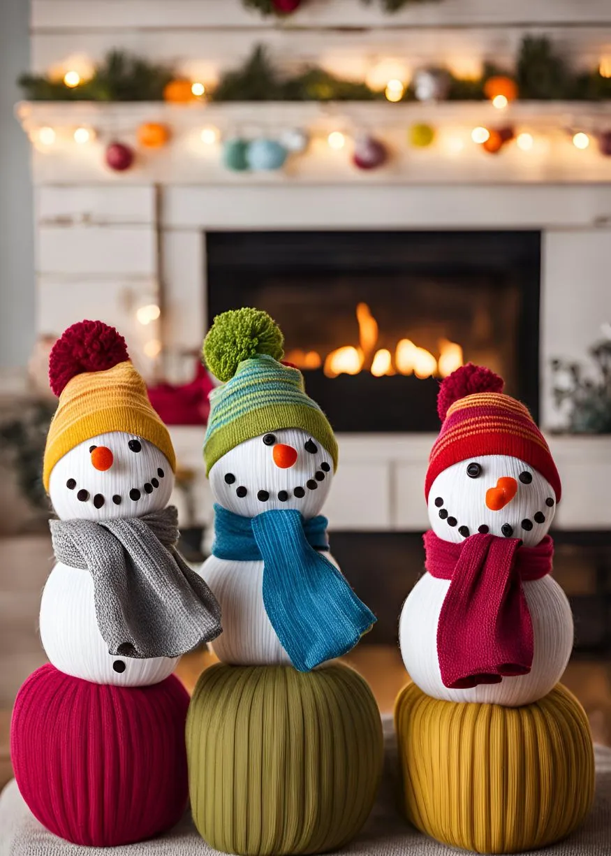 Sock Snowmen