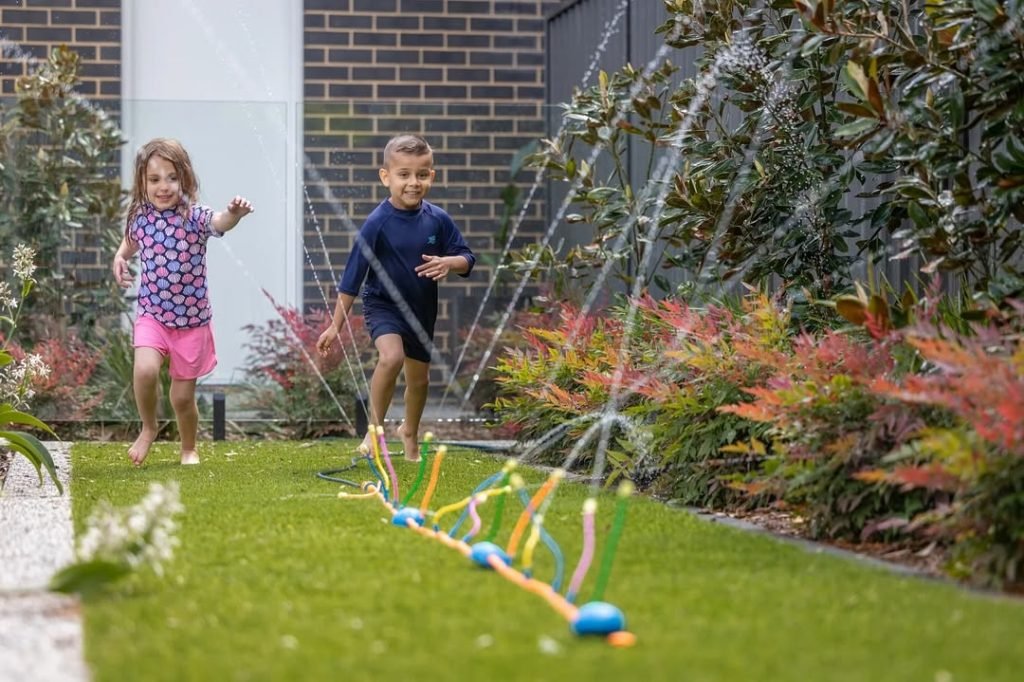 Sprinkler Backyard Ideas for Kids