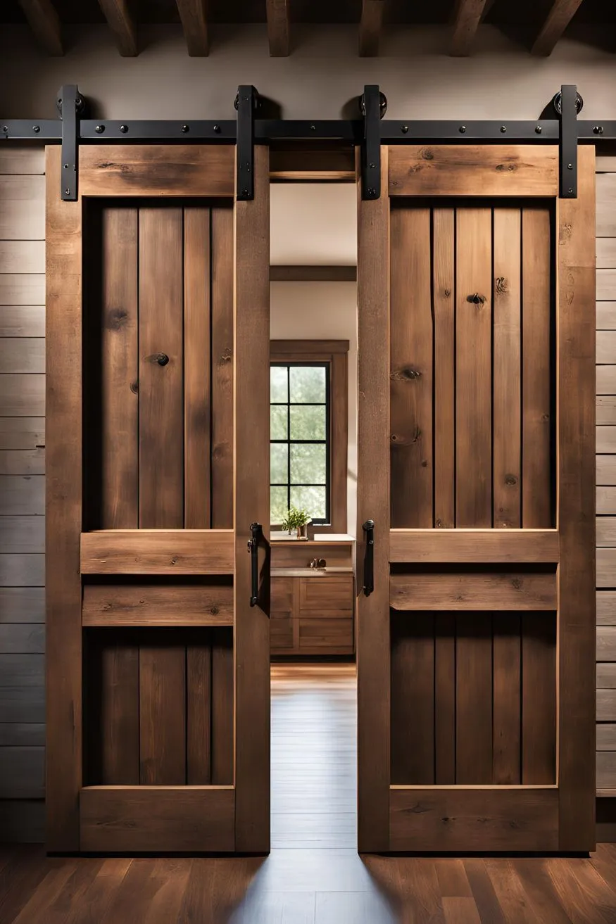 Use Barn Doors with a Twist for Farmhouse Decor