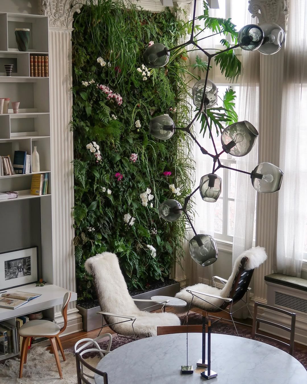 Vertical Garden Wall in Small Dining Room Decor